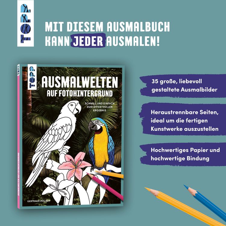 Produktbild: Ausmalwelten auf Fotohintergrund