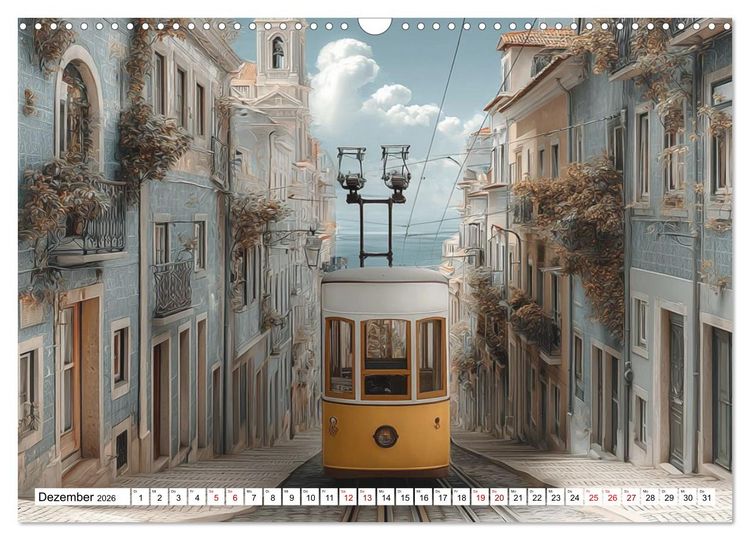 Produktbild: Stra&szlig;enbahnen - Pulsadern der Stadt (Wandkalender 2026 DIN A3 quer), CALVENDO Monatskalender