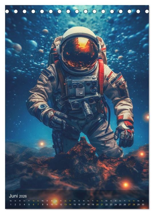 Produktbild: Endless Space - Zeitreisen in die unendlichen Weites des Weltraums (Tischkalender 2026 DIN A5 hoch), CALVENDO Monatskalender