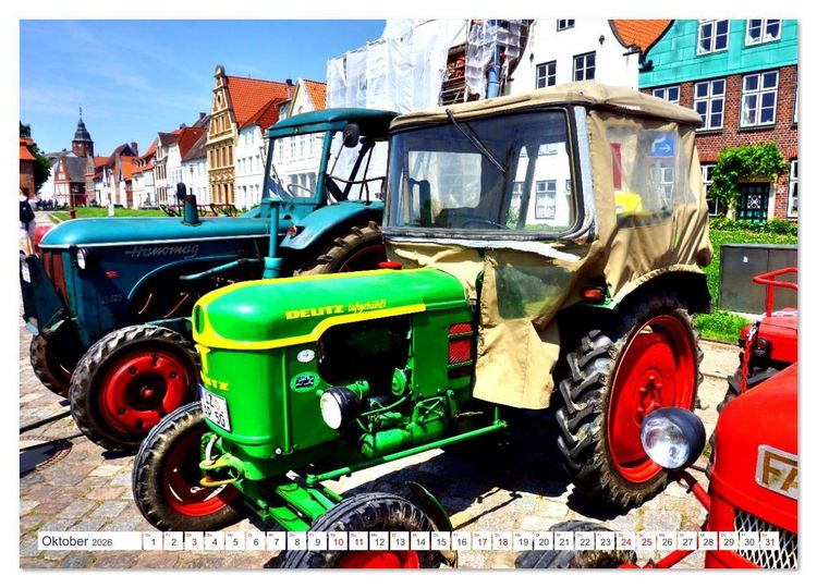 Produktbild: TRECKER PARADE - Historische Traktoren in Gl&uuml;ckstadt an der Elbe (hochwertiger Premium Wandkalender 2026 DIN A2 quer), Kunstdruck in Hochglanz