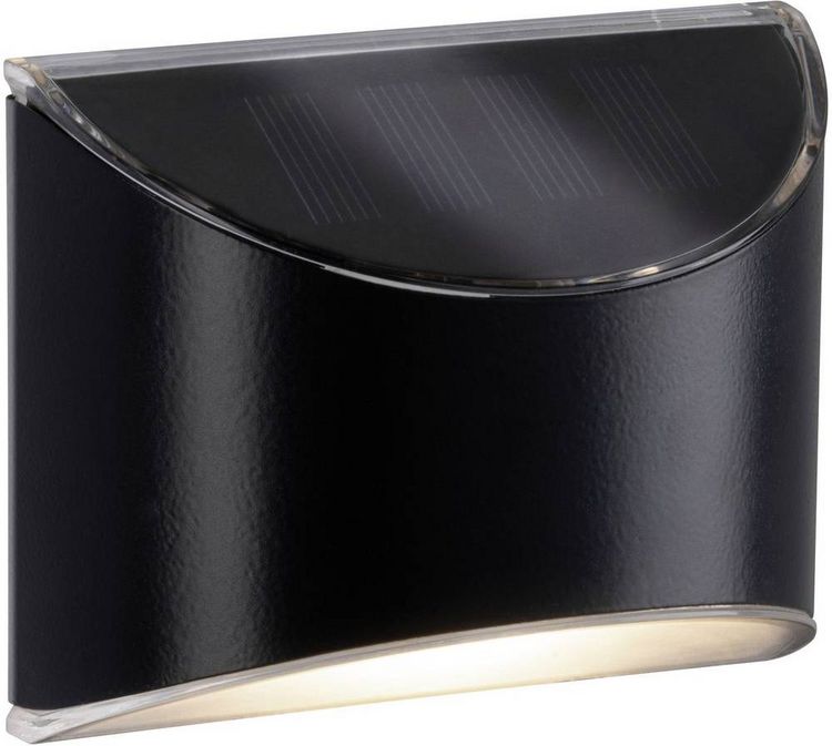 Produktbild: Paulmann 94233 Elliot Solar-Au&szlig;enwandleuchte 0.05W Warmwei&szlig; Anthrazit