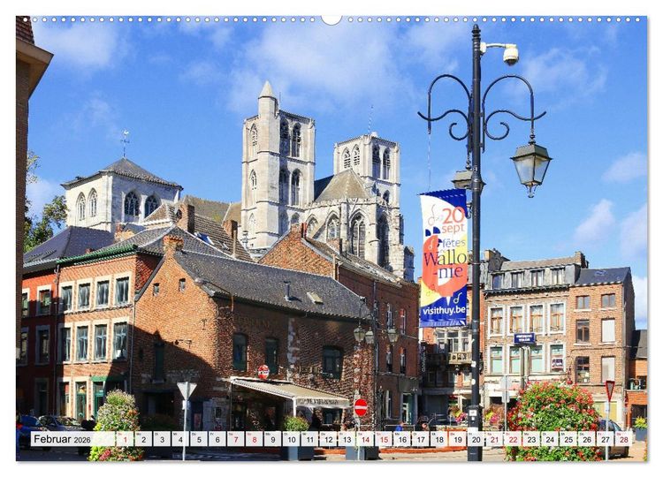 Produktbild: Malerisches Belgien - Stippvisiten in Verviers, Huy, Namur (Wandkalender 2026 DIN A2 quer), CALVENDO Monatskalender