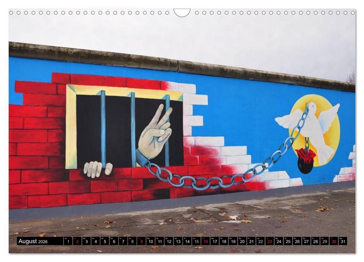 Produktbild: Berlin - Die East Side Gallery (Wandkalender 2026 DIN A3 quer), CALVENDO Monatskalender