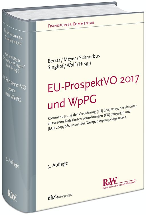 Produktbild: EU-ProspektVO 2017 und WpPG