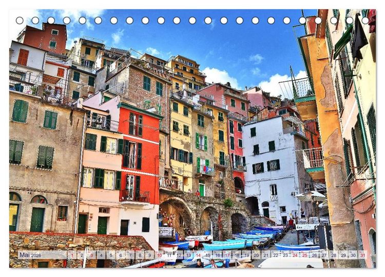Produktbild: SCHMUCKST&Uuml;CKE der CINQUE TERRE (Tischkalender 2026 DIN A5 quer), CALVENDO Monatskalender