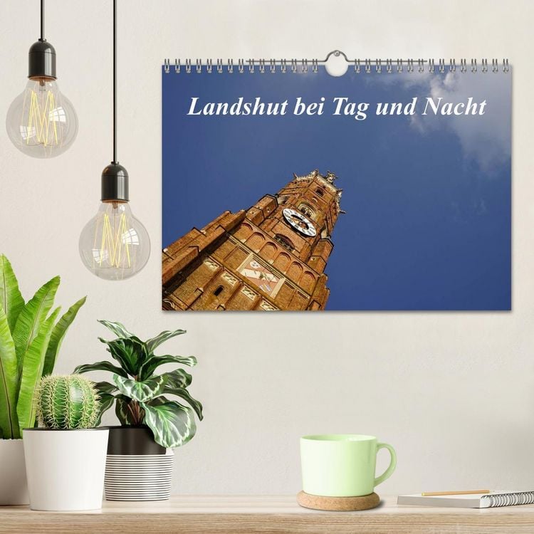 Produktbild: Landshut bei Tag und Nacht (Wandkalender 2026 DIN A4 quer), CALVENDO Monatskalender