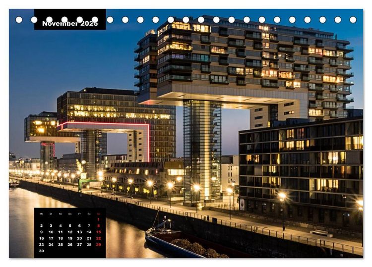 Produktbild: City Lights - Lichter der Nacht (Tischkalender 2026 DIN A5 quer), CALVENDO Monatskalender