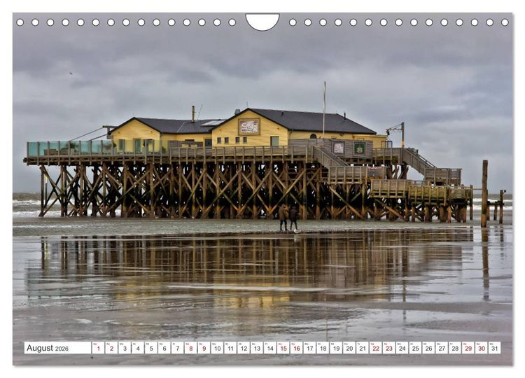 Produktbild: ST. PETER ORDING Strand und Meer (Wandkalender 2026 DIN A4 quer), CALVENDO Monatskalender