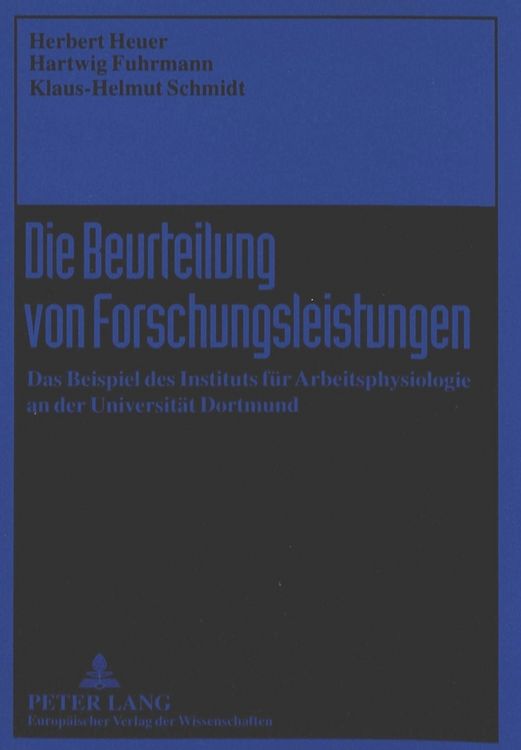 Produktbild: Die Beurteilung von Forschungsleistungen
