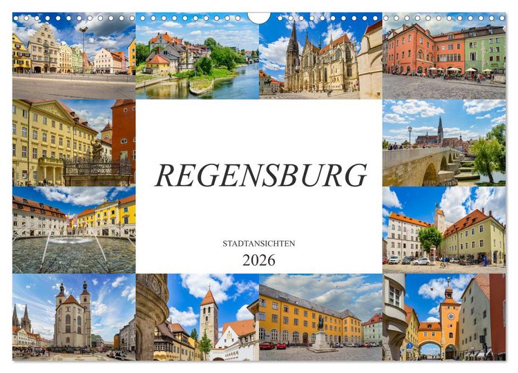 Produktbild: Regensburg Stadtansichten (Wandkalender 2026 DIN A3 quer), CALVENDO Monatskalender