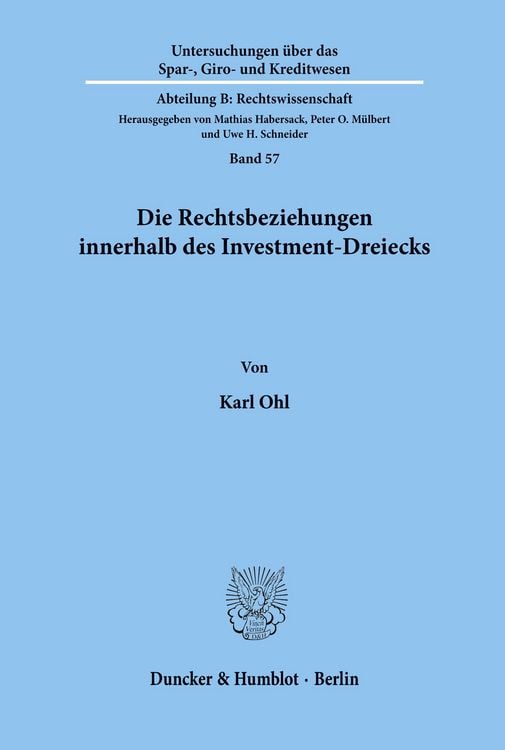 Produktbild: Die Rechtsbeziehungen innerhalb des Investment-Dreiecks.