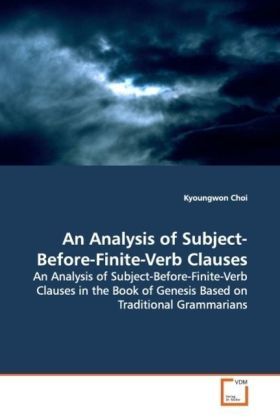 Produktbild: Choi Kyoungwon: An Analysis of Subject-Before-Finite-Verb Cl