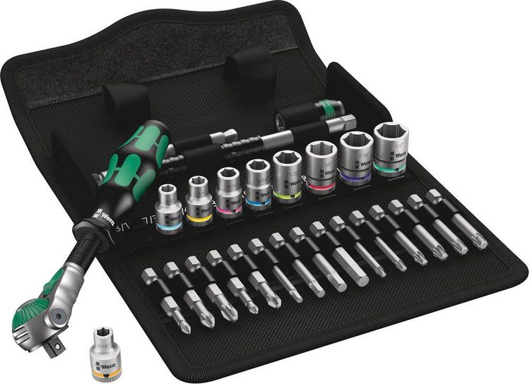 Produktbild: Wera 8100 SA 9 Zyklop Steckschl&uuml;sselsatz z&ouml;llig 1/4\" 28teilig 05004019001
