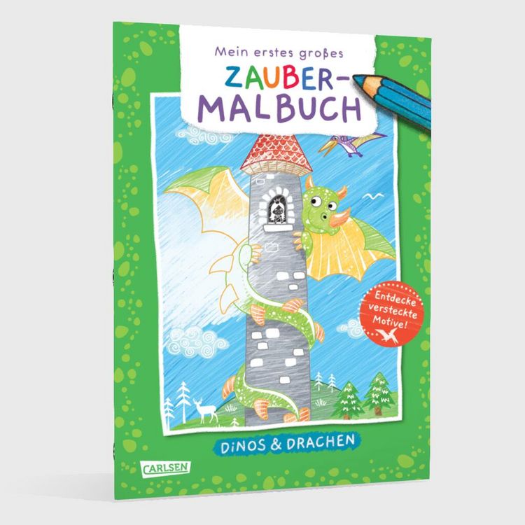 Produktbild: Ausmalbilder f&uuml;r Kita-Kinder: Mein erstes gro&szlig;es Zauber-Malbuch: Dinos & Drachen