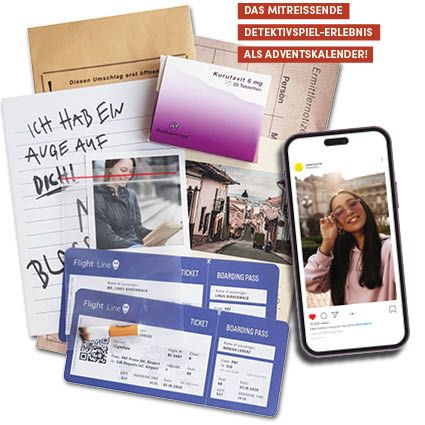 Produktbild: Crime Files &ndash; Fallakte: Das dunkle Geheimnis der Influencerin. Der Krimi-Adventskalender mit Live-Story im Internet