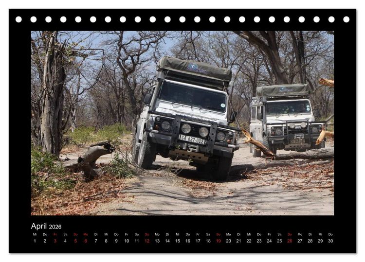 Produktbild: Land Rover Defender - Unterwegs in Afrika (Tischkalender 2026 DIN A5 quer), CALVENDO Monatskalender