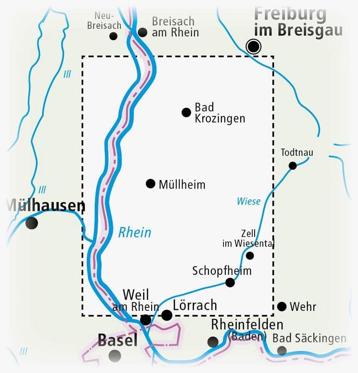 Produktbild: Publicpress Rad- und Wanderkarte Markgr&auml;flerland, Staufen im Breisgau, Belchen, L&ouml;rrach 1:50.000