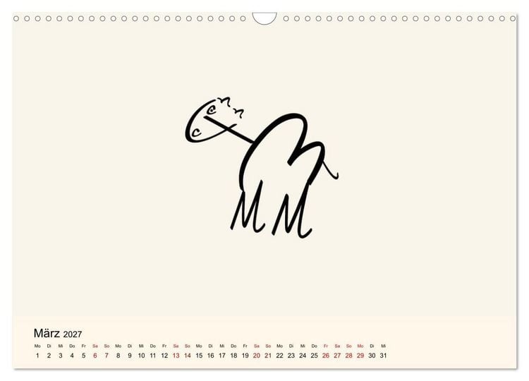 Produktbild: Buchstabentiere (Wandkalender 2027 DIN A3 quer), CALVENDO Monatskalender