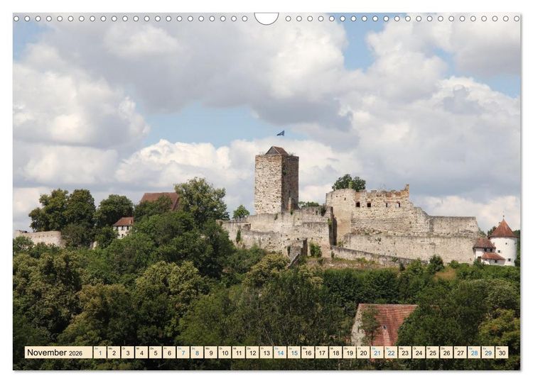 Produktbild: Burgen und Schl&ouml;sser - Historische Bauwerke in Bayern (Wandkalender 2026 DIN A3 quer), CALVENDO Monatskalender
