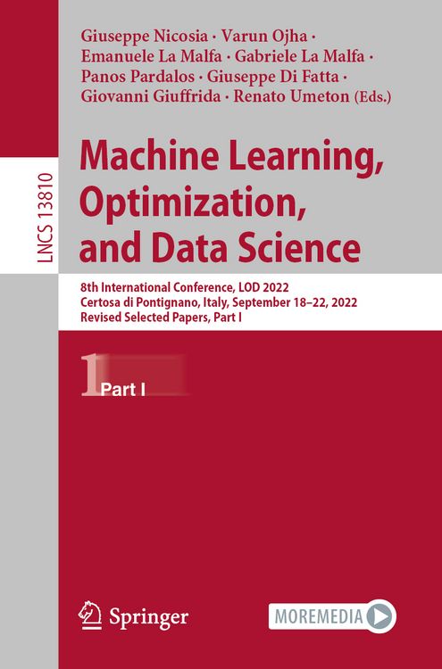 Produktbild: Machine Learning, Optimization, and Data Science