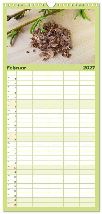 Produktbild: Familienplaner 2027 - Mit Pflanzenkraft nat&uuml;rlich heilen mit 5 Spalten (Wandkalender, 21 x 45 cm) CALVENDO