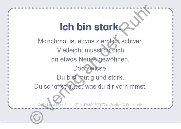 Produktbild: Stark wie ein Gorilla, mutig wie eine Löwin – Affirmationskärtchen für Kinder