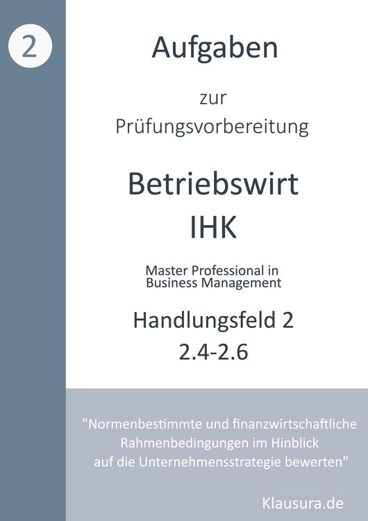 Produktbild: Aufgaben zur Pr&uuml;fungsvorbereitung gepr&uuml;fte Betriebswirte IHK