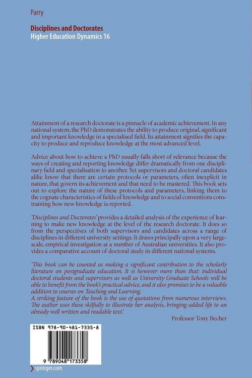 Produktbild: Disciplines and Doctorates