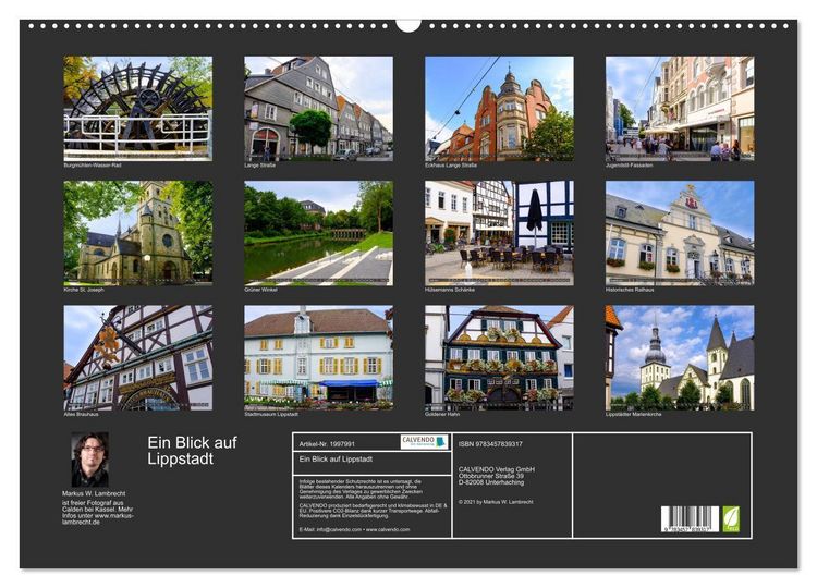 Produktbild: Ein Blick auf Lippstadt (Wandkalender 2026 DIN A2 quer), CALVENDO Monatskalender