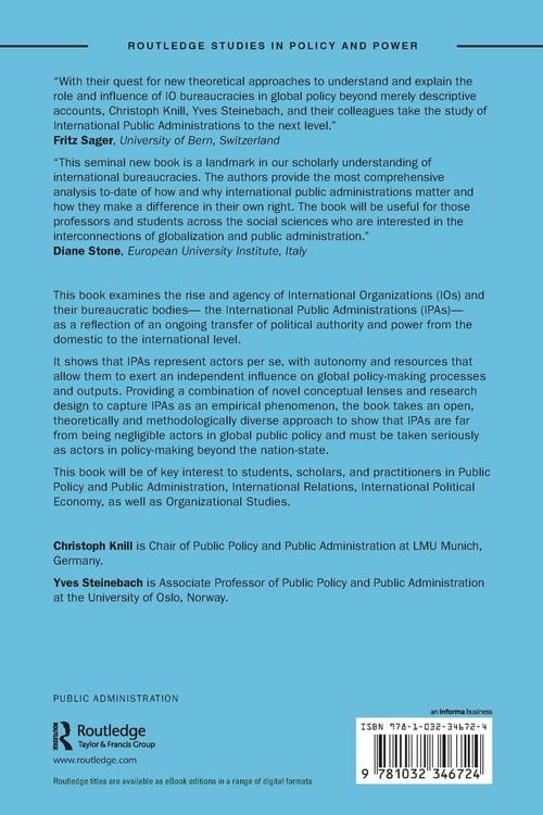Produktbild: International Public Administrations in Global Public Policy