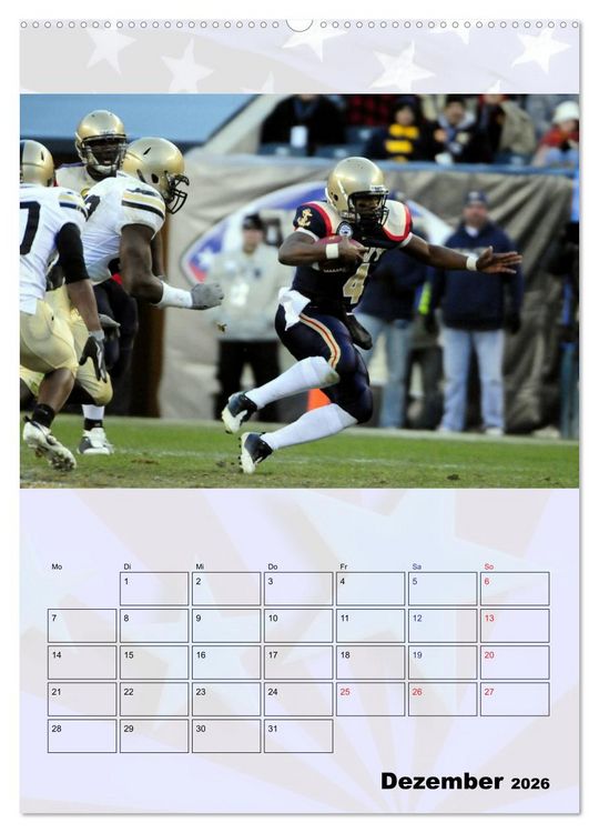 Produktbild: American Football - Kickoff (hochwertiger Premium Wandkalender 2026 DIN A2 hoch), Kunstdruck in Hochglanz