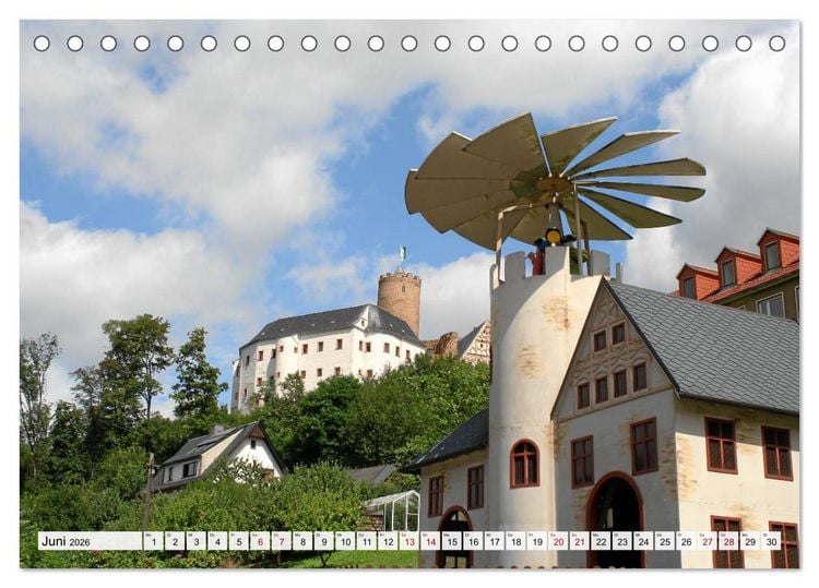Produktbild: Wunderbares Erzgebirge (Tischkalender 2026 DIN A5 quer), CALVENDO Monatskalender