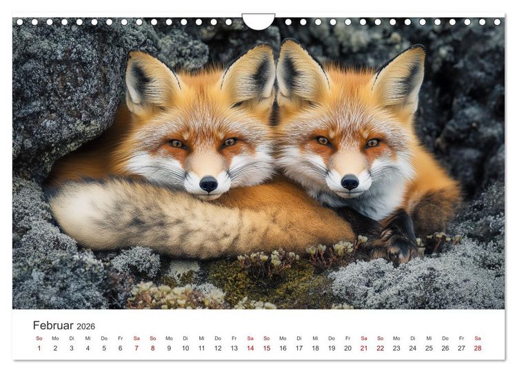 Produktbild: Wild und weich - Die zauberhafte Welt der Rotf&uuml;chse (Wandkalender 2026 DIN A4 quer), CALVENDO Monatskalender
