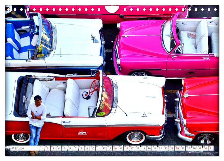 Produktbild: Vogel-Perspektive - Oldtimer in Havanna (Wandkalender 2026 DIN A4 quer), CALVENDO Monatskalender