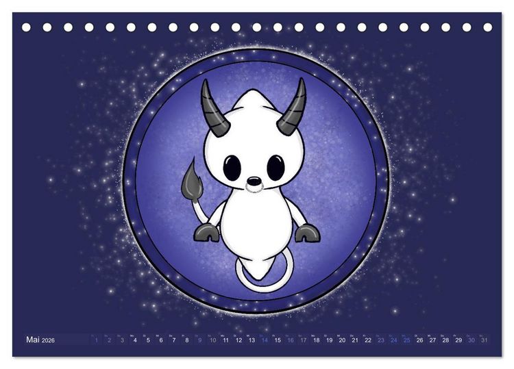 Produktbild: Geister Sternzeichen (Tischkalender 2026 DIN A5 quer), CALVENDO Monatskalender