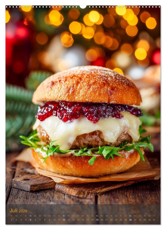Produktbild: Burger Kalender - Foodporn f&uuml;r echte Burgerfans (hochwertiger Premium Wandkalender 2026 DIN A2 hoch), Kunstdruck in Hochglanz