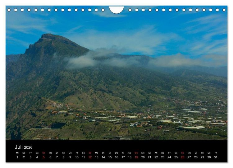 Produktbild: La Palma - die gr&uuml;ne Insel (Wandkalender 2026 DIN A4 quer), CALVENDO Monatskalender