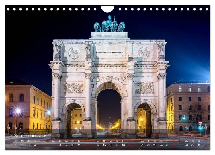 Produktbild: Deutschland Impressionen bei Nacht (Wandkalender 2026 DIN A4 quer), CALVENDO Monatskalender