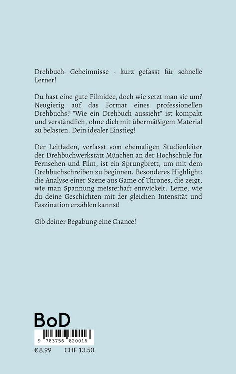 Produktbild: Wie ein Drehbuch aussieht
