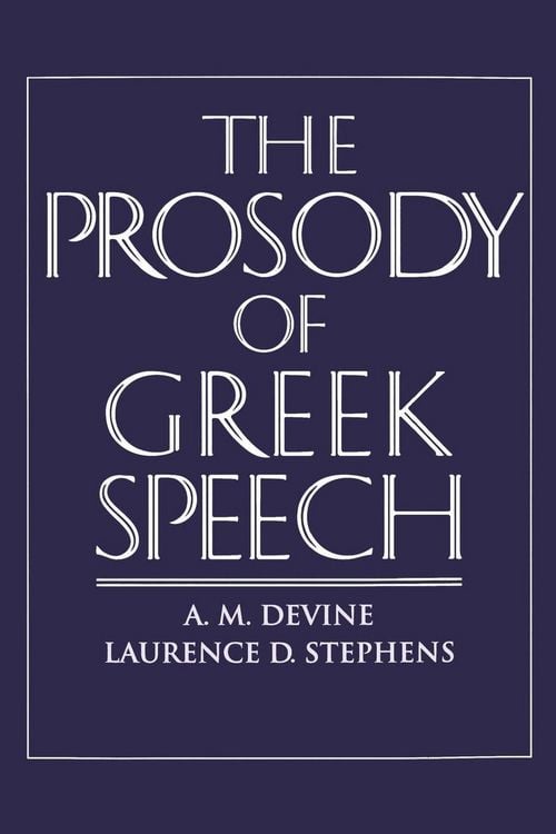Produktbild: The Prosody of Greek Speech