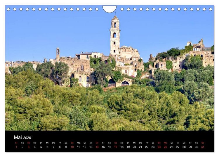 Produktbild: Ligurien - die italienische Riviera (Wandkalender 2026 DIN A4 quer), CALVENDO Monatskalender