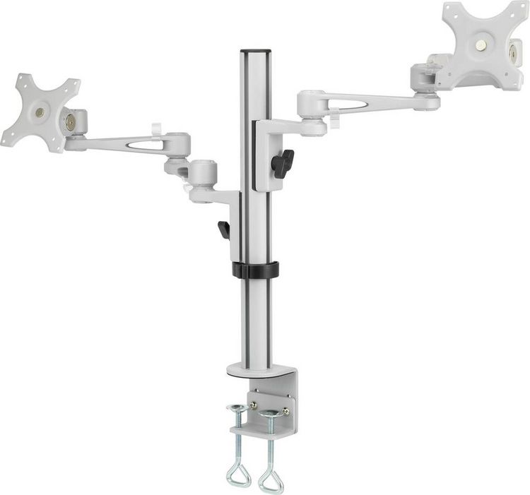 Produktbild: SpeaKa Professional Monitor-Tischhalterung SP-5986112 2 Display(s) 33,0cm (13\") - 68,6cm (27\") Grau H&ouml;henverstellbar, Neigbar