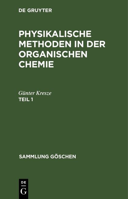 Produktbild: Physikalische Methoden in der organischen Chemie. Teil 1