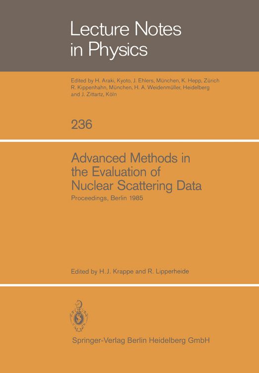 Bild vom Artikel Advanced Methods in the Evaluation of Nuclear Scattering Data vom Autor Hans J. Krappe