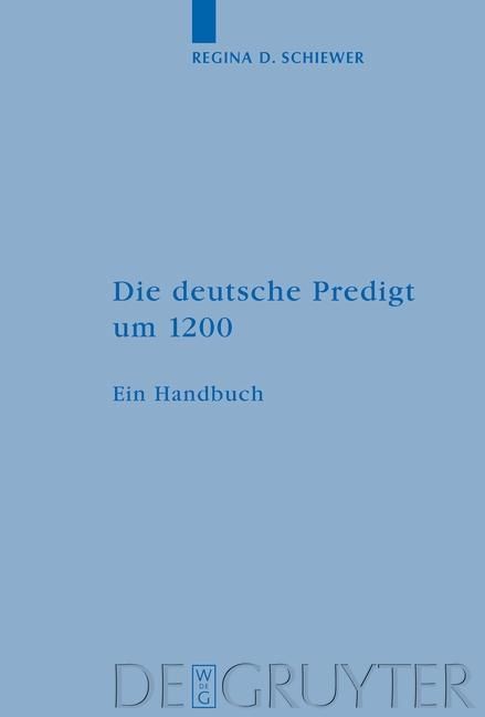 Produktbild: Die deutsche Predigt um 1200