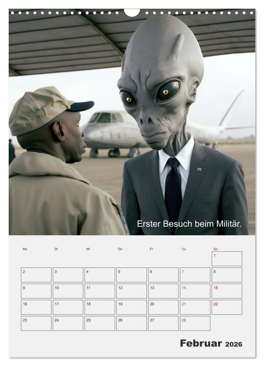 Produktbild: Aliens sind gelandet. Wie k&ouml;nnte diese Zukunftsvision f&uuml;r uns Menschen aussehen? (Wandkalender 2026 DIN A3 hoch), CALVENDO Monatskalender