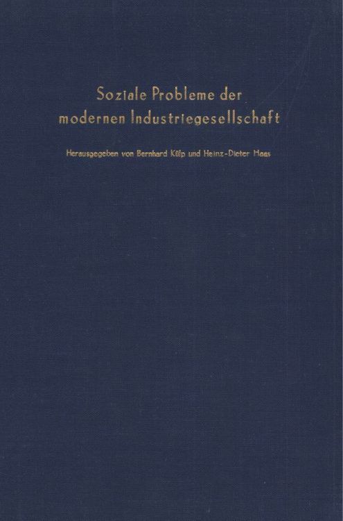 Produktbild: Soziale Probleme der modernen Industriegesellschaft.