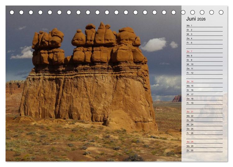 Produktbild: USA 2026 Utah - Sandstein und Canyons (Tischkalender 2026 DIN A5 quer), CALVENDO Monatskalender