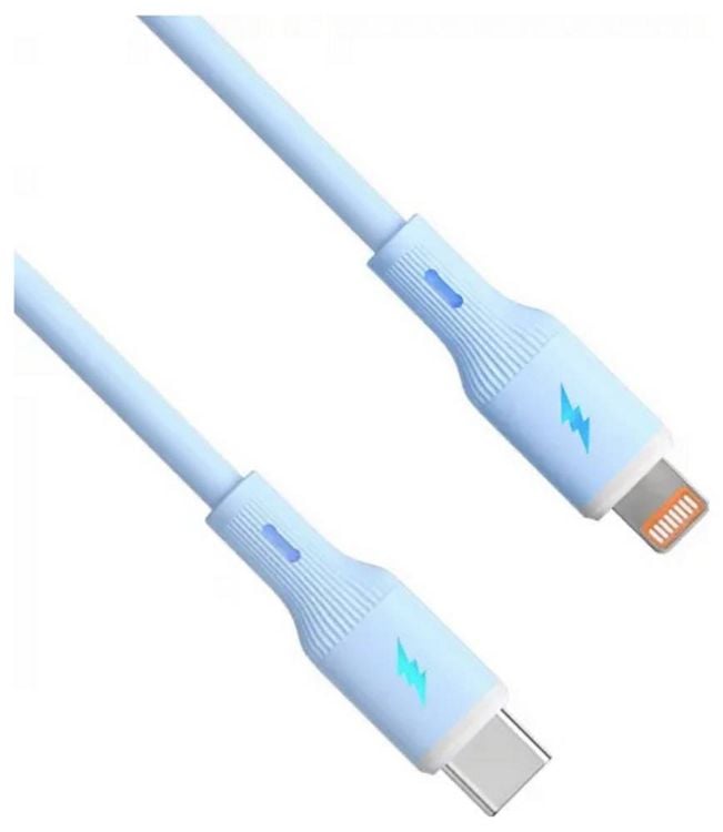 Produktbild: Akyga USB-Kabel USB-C&reg; Stecker, Apple Lightning Stecker 1m Blau AK-USB-72