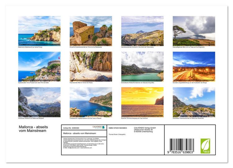Produktbild: Mallorca - abseits vom Mainstream (Wandkalender 2026 DIN A4 quer), CALVENDO Monatskalender